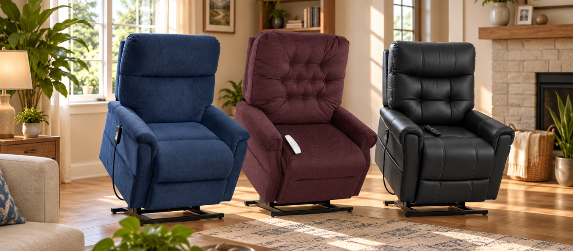 Two-position, three-position and infinite-position power lift recliners from Wellwise