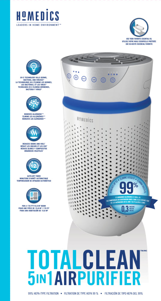 HoMedics Totalclean 5in1 Tower Air Purifier