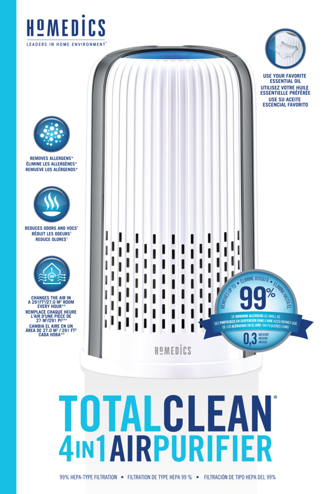 HoMedics Totalclean 4in1 Tower Air Purifier