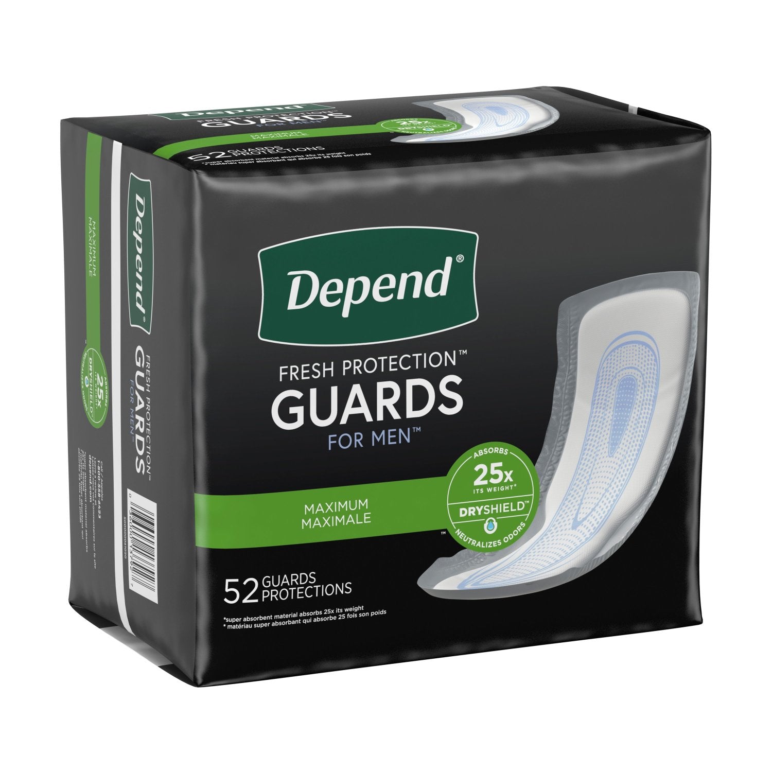 Depend Incontinence Guards / Pads, Maximum Absorbency, 52 Count