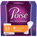 Poise Microliners, Incontinence Panty Liners, Lightest Absorbency, Regular, 54 count