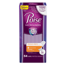 Poise Microliners, Incontinence Panty Liners, Lightest Absorbency, Regular, 54 count