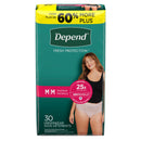 Depend Fresh Protection Adult Incontinence  Underwear, Disposable, Maximum Absorbency