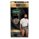Depend Real Fit Incontinence Underwear, Disposable, Maximum Absorbency, 20 Count