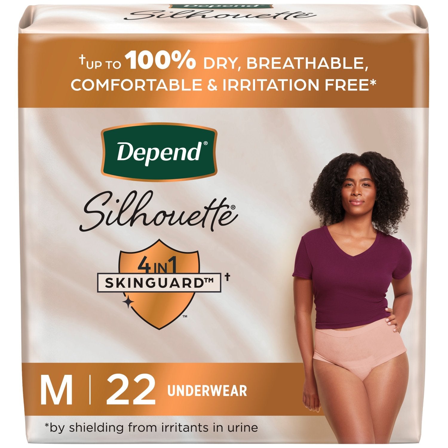 Depend Silhouette Adult Incontinence Underwear, Maximum Absorbency - Incontinence/Continence Products - Depend - Medium - 22 Count - 036000514506