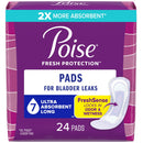 Poise Incontinence Pads , 7 Drop Ultra Absorbency, Long Length, 24 Count