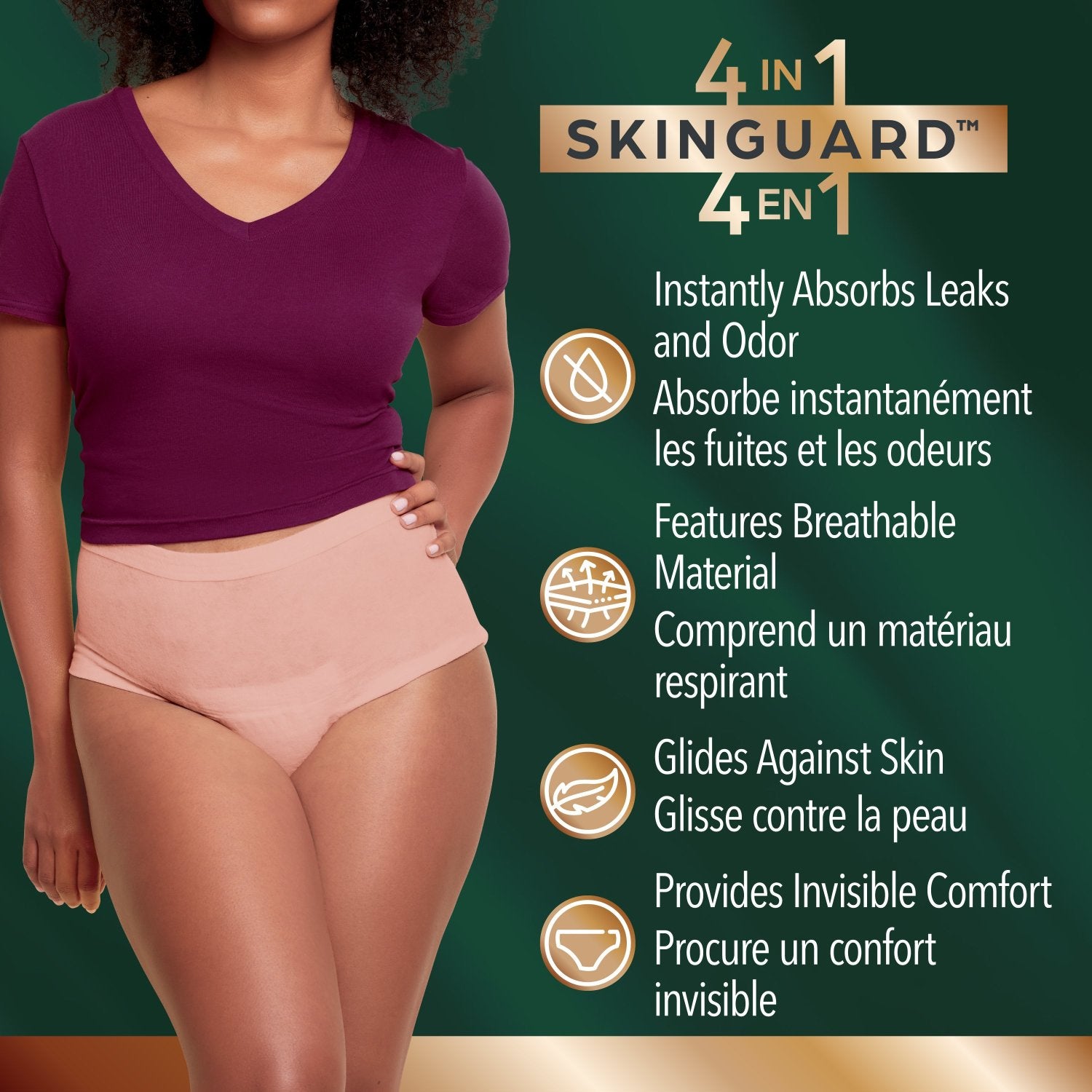 Depend Silhouette Incontinence Underwear for Women, Maximum Absorbency, Pink, Medium