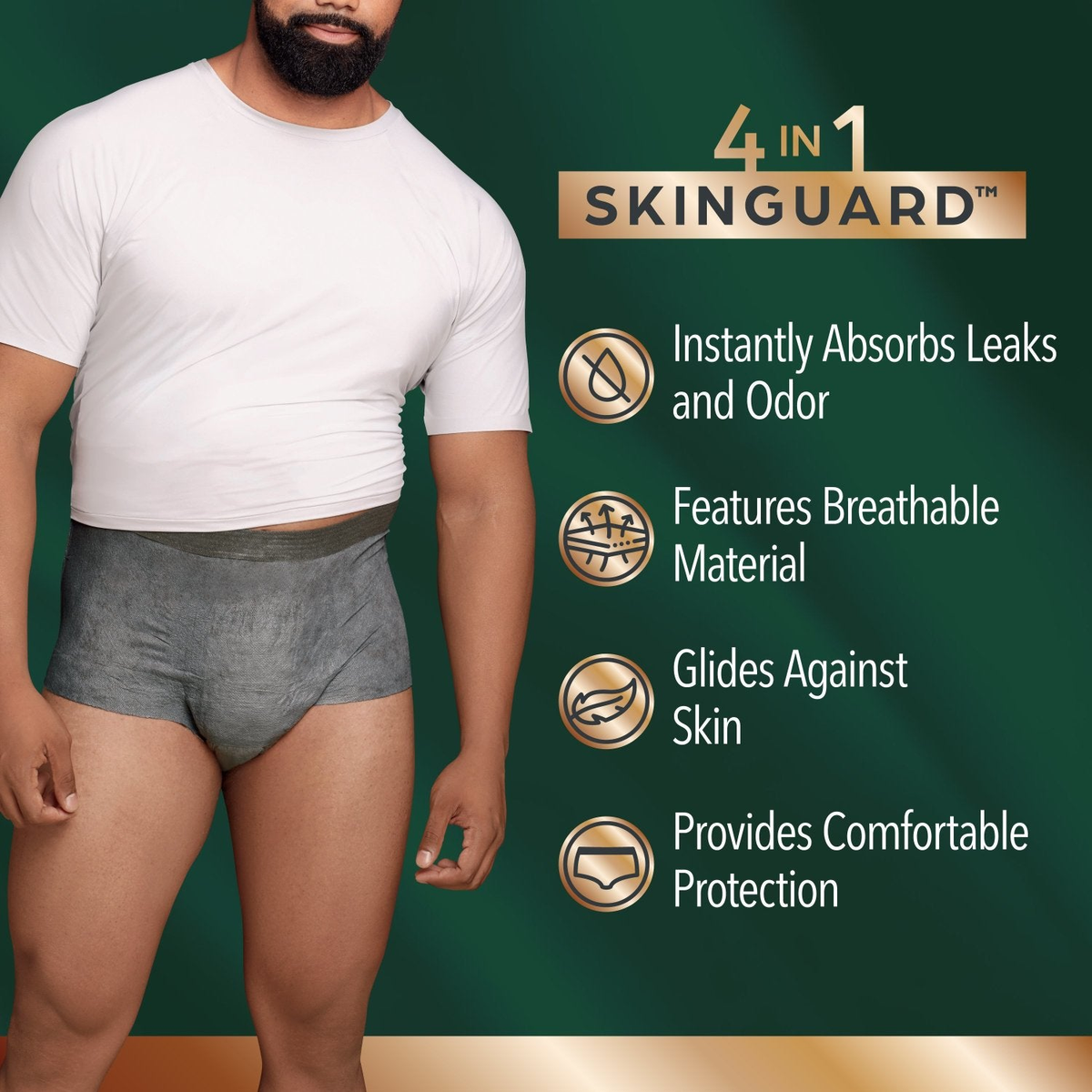 Depend Real Fit Incontinence Underwear for Men, Maximum Absorbency, Black & Grey - Incontinence/Incontinence Products/Pads & Briefs - Depend
