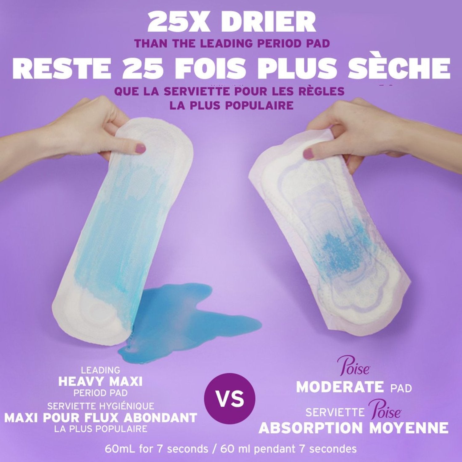 Poise Incontinence Pads & Postpartum Incontinence Pads, 5 Drop Maximum Absorbency, Long Length, 60 Count