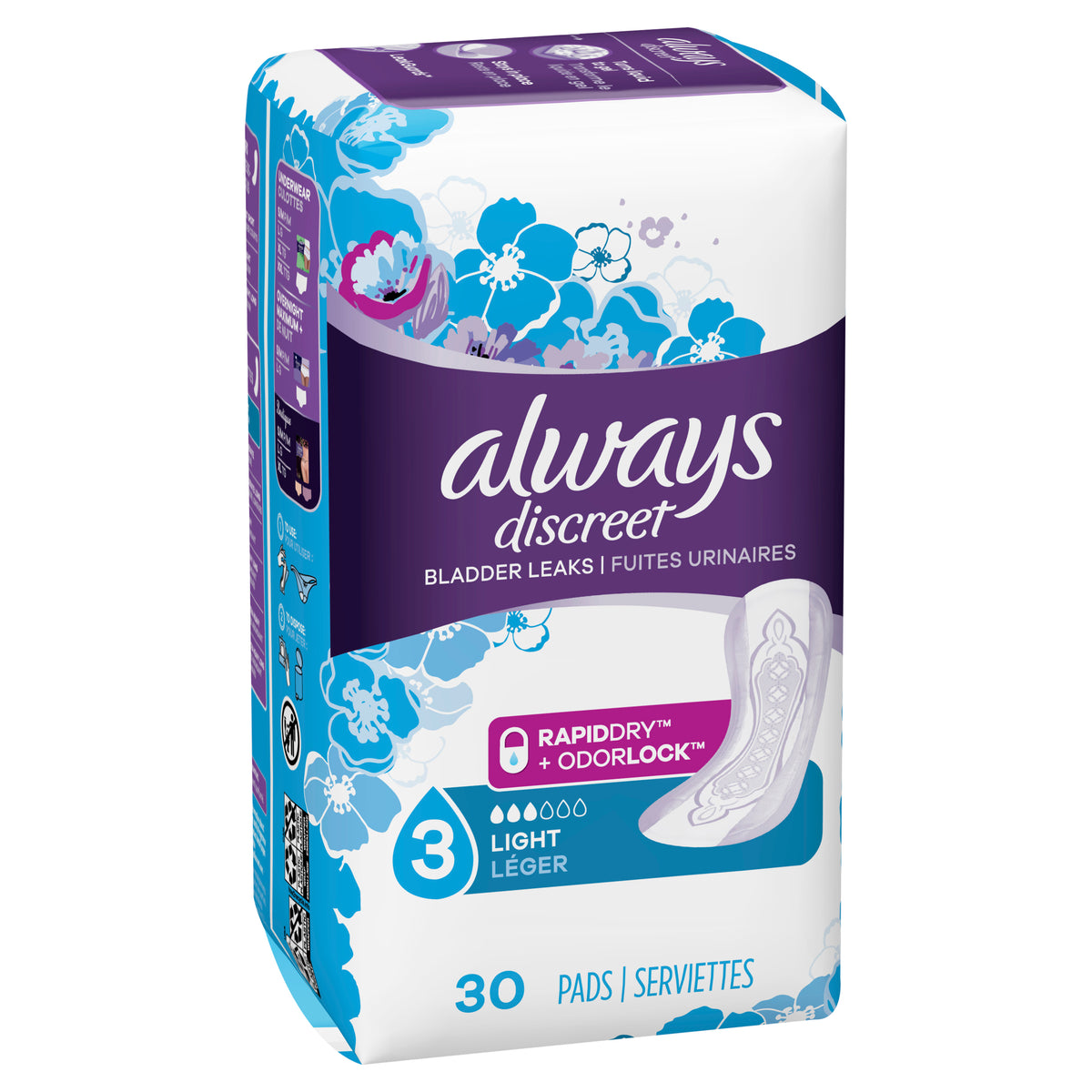 Always Discreet Incontinence Pads, Light Absorbency - Incontinence/Single Use - Always Discreet