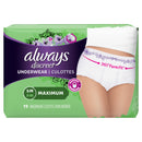 Always Discreet Incontinence & Postpartum Underwear, Maximum Absorbency