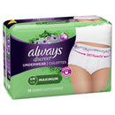Always Discreet Incontinence & Postpartum Underwear, Maximum Absorbency