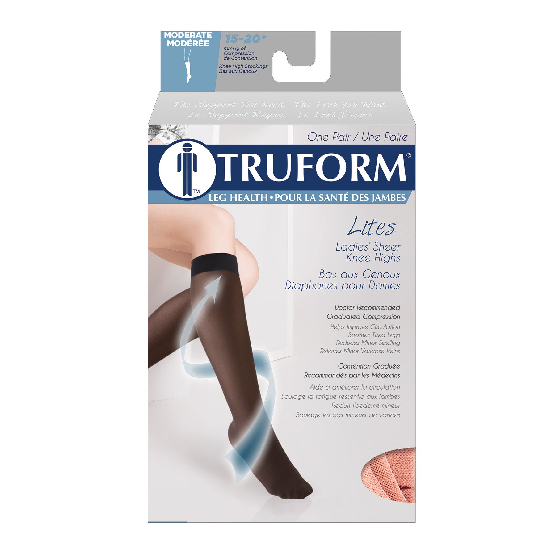TRUFORM Compression Socks Ladies Sheer 15-20 mmHg