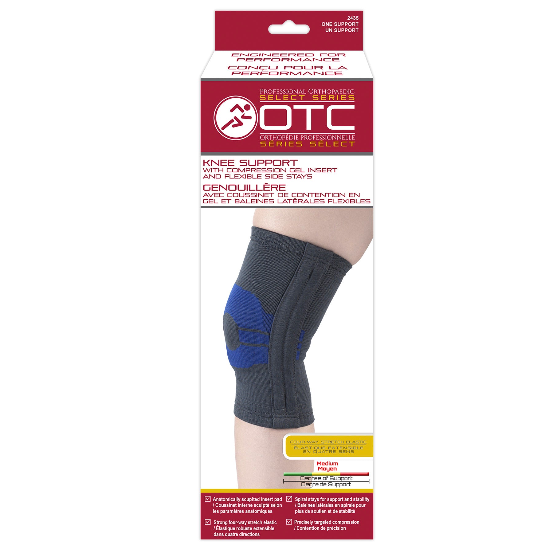 OTC Elastic Knee Support W/Flexible Stays