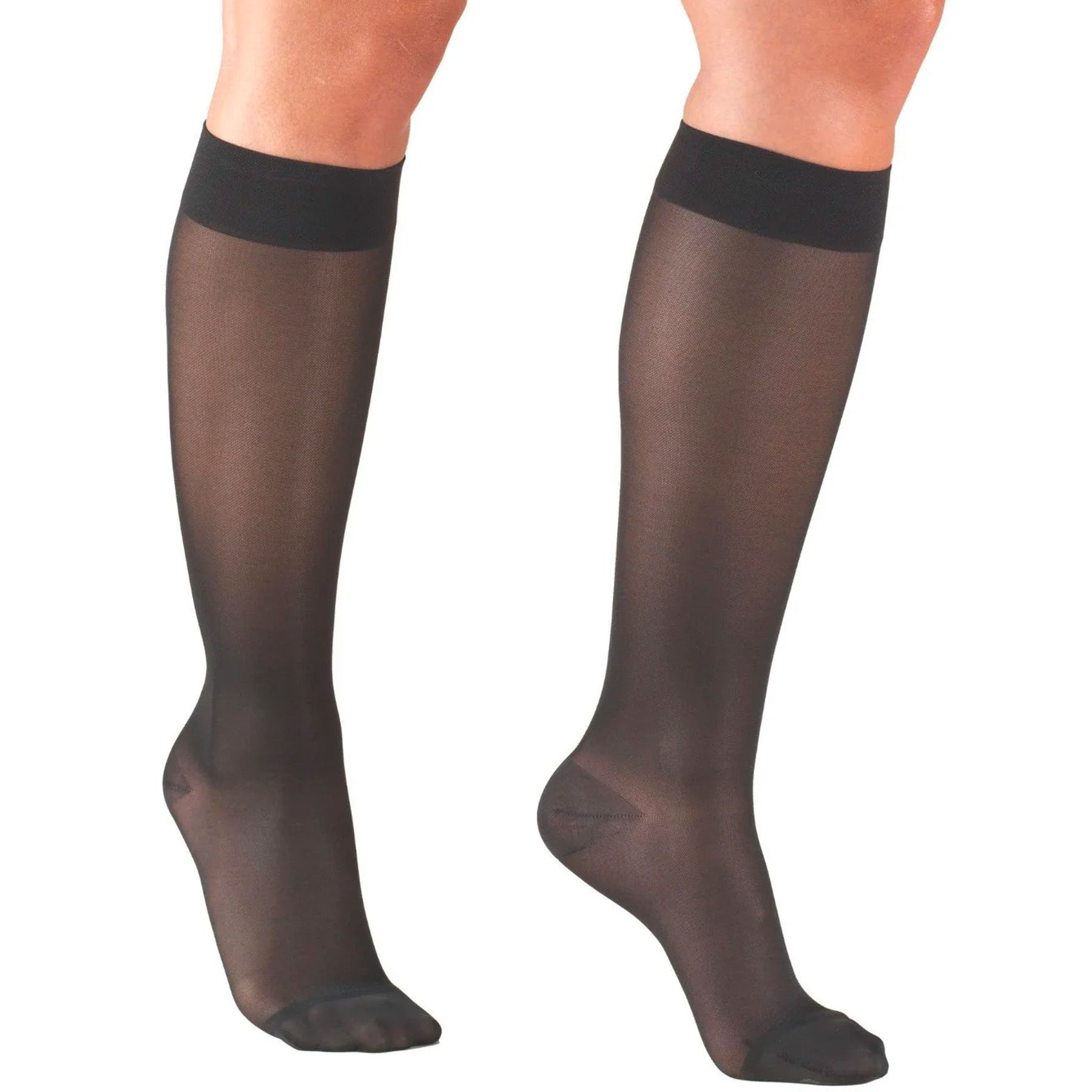 TRUFORM Compression Socks Ladies Sheer 15 - 20 mmHg - Compression/Moderate Compression - TRUFORM - Medium - Black - 048503277338