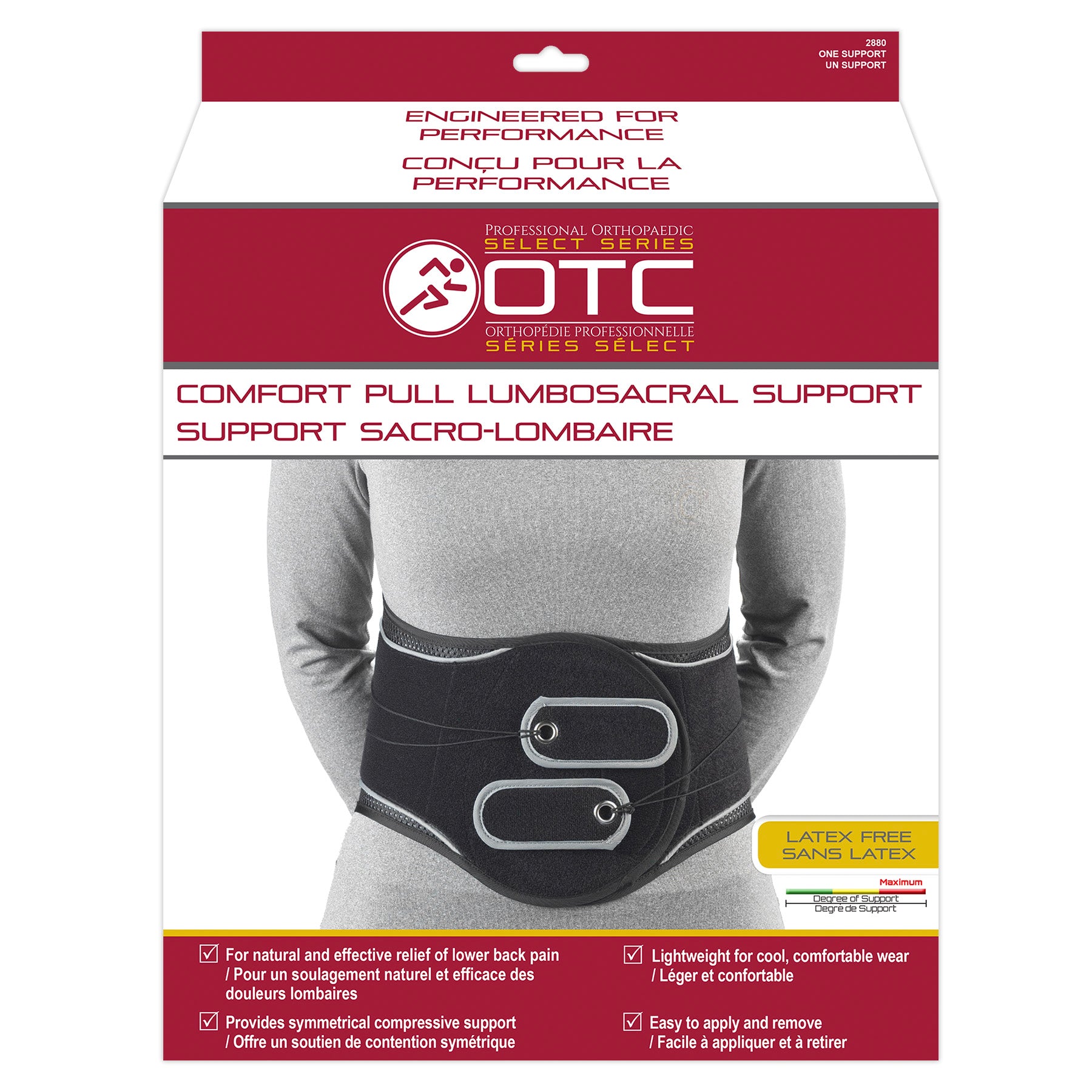 OTC Comfort Pull Lumbar Sacral Support