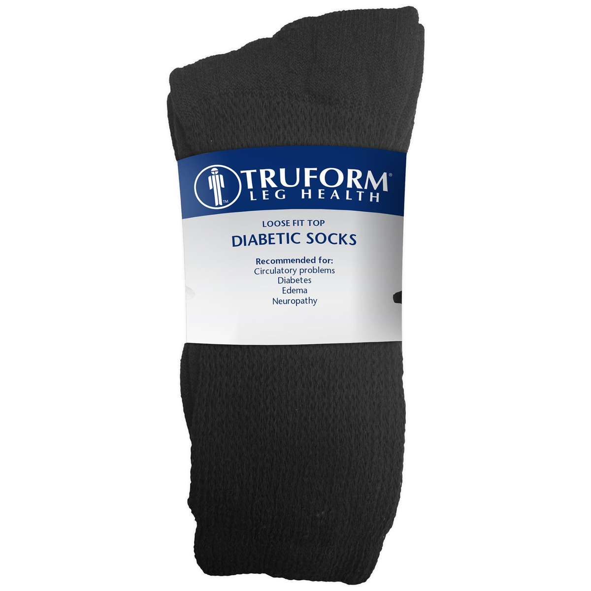 TRUFORM Diabetic Socks - Compression & Bracing/Compression Hosiery/Diabetic - TRUFORM - Medium - Black - 048503291839