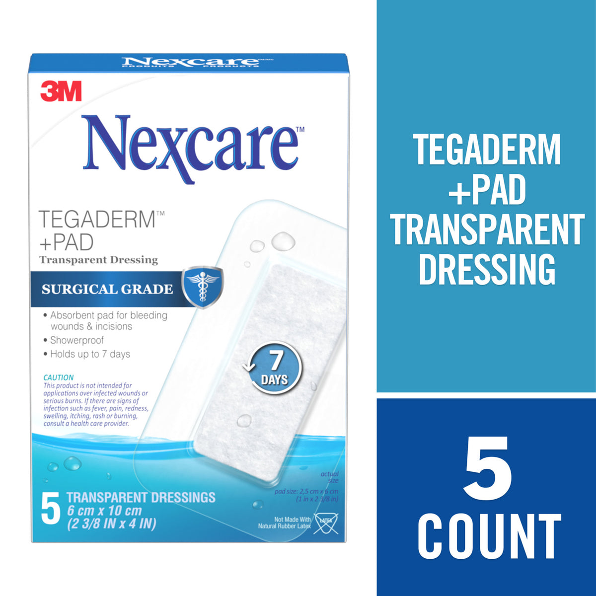 Nexcare Tegaderm +Pad Transparent Dressing, Waterproof - Daily Living/First Aid - Nexcare