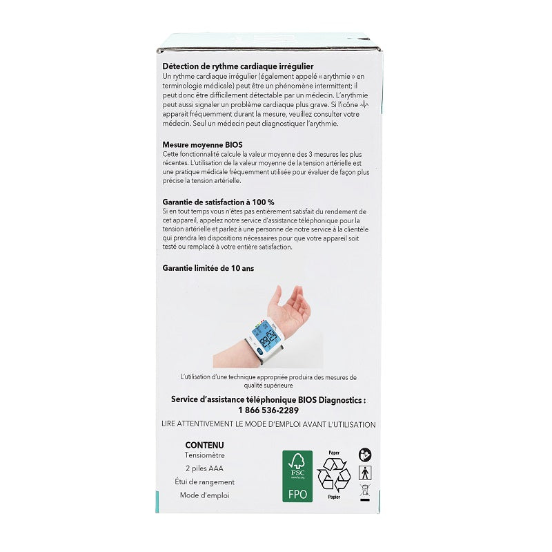 BIOS Diagnostics Blood Presure Monitor - Wrist - Health Monitoring/Blood Pressure Monitors - BIOS Diagnostics