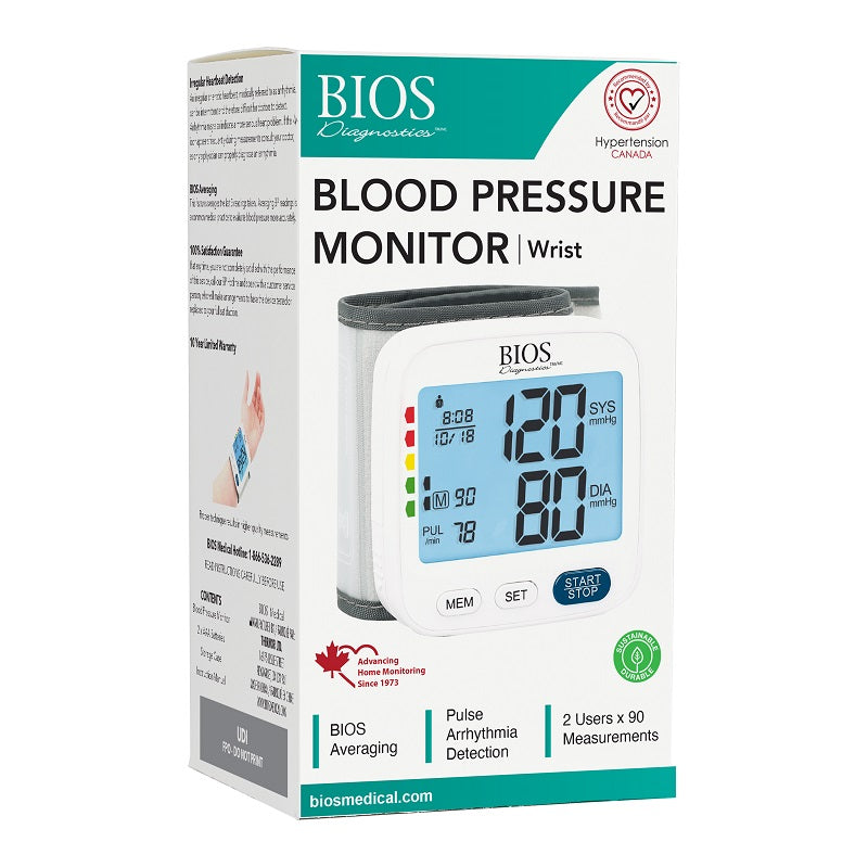 BIOS Diagnostics Blood Presure Monitor - Wrist - Health Monitoring/Blood Pressure Monitors - BIOS Diagnostics