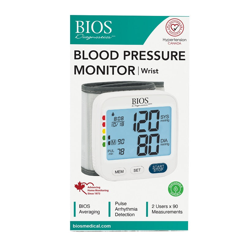 BIOS Diagnostics Blood Presure Monitor - Wrist - Health Monitoring/Blood Pressure Monitors - BIOS Diagnostics