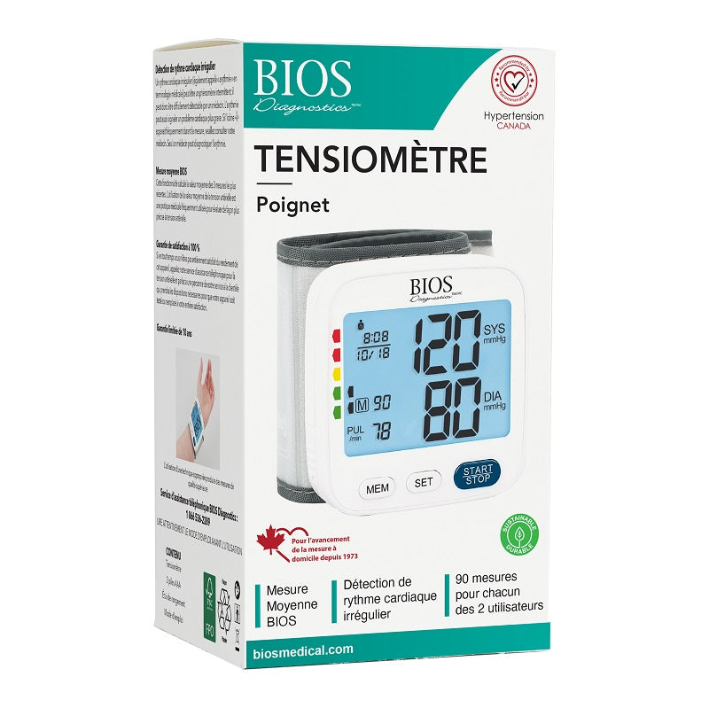 BIOS Diagnostics Blood Presure Monitor - Wrist - Health Monitoring/Blood Pressure Monitors - BIOS Diagnostics