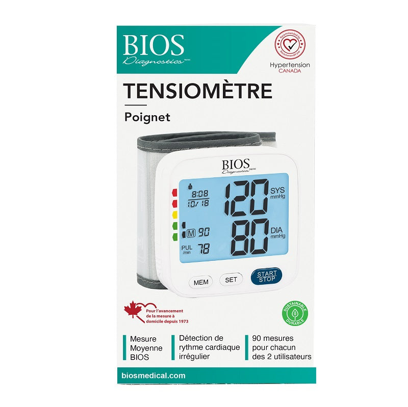 BIOS Diagnostics Blood Presure Monitor - Wrist - Health Monitoring/Blood Pressure Monitors - BIOS Diagnostics
