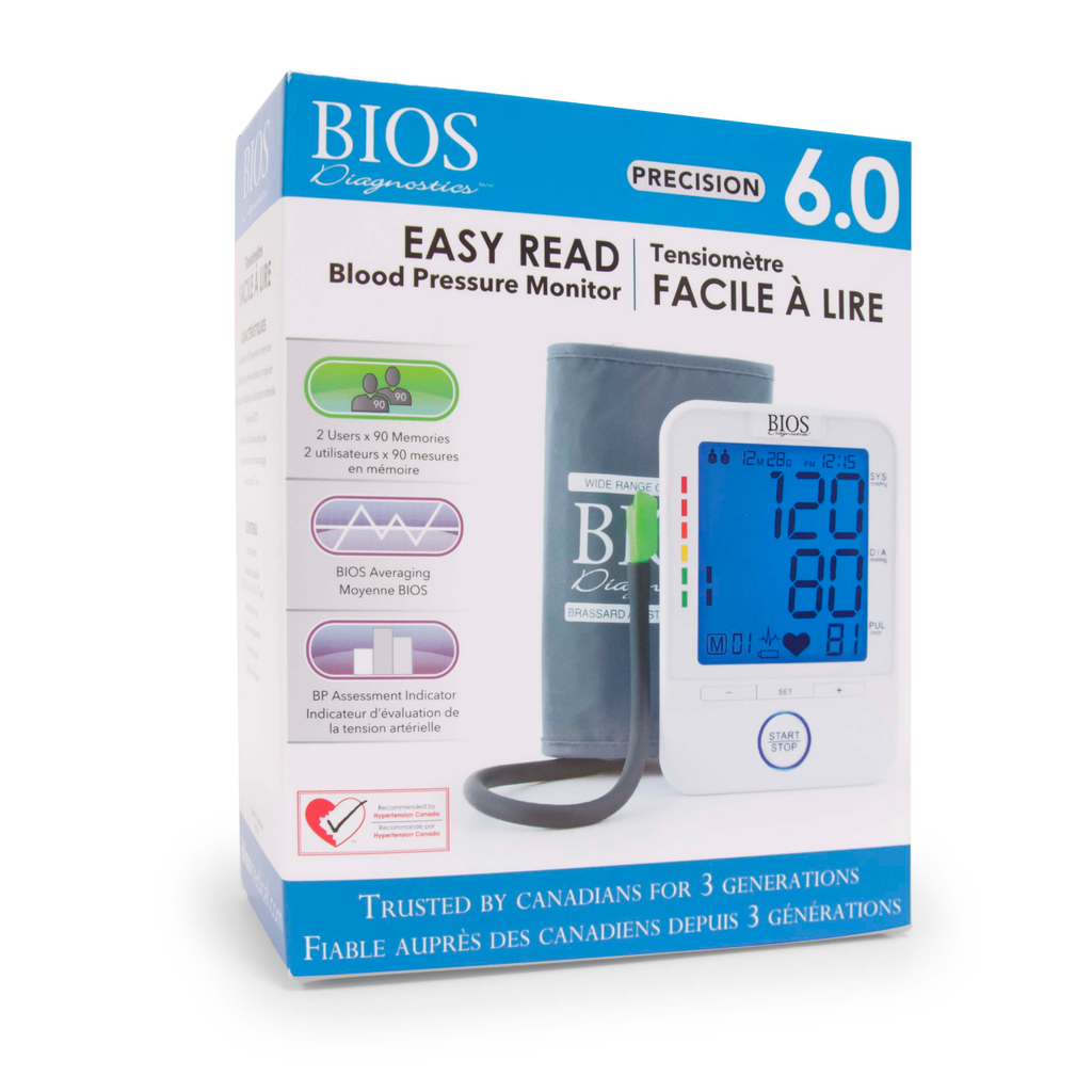 BIOS Diagnostics  Easy Read Blood Pressure Monitor - Health Monitoring/Blood Pressure Monitors - BIOS Diagnostics