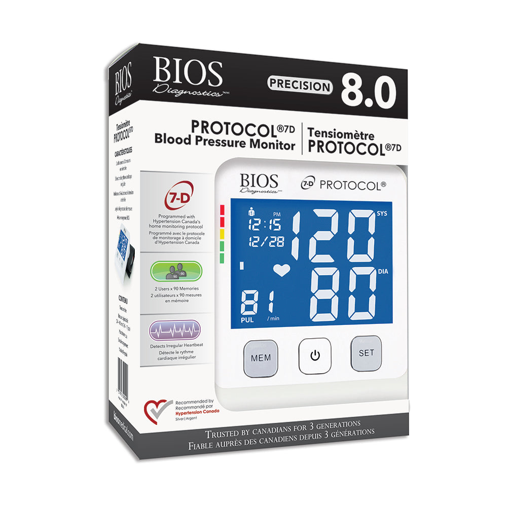 BIOS Diagnostics Precision 8.0 Protocol 7D Blood Pressure Monitor - Health Monitoring/Blood Pressure Monitors - BIOS Diagnostics