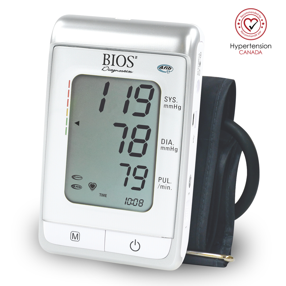 BIOS Diagnostics Ultra Blood Pressure Monitor with Atrial Fibrillation Screening - Home Diagnostic/Blood Pressure Monitoring/Digital Blood Pressure Monitor - BIOS Diagnostics
