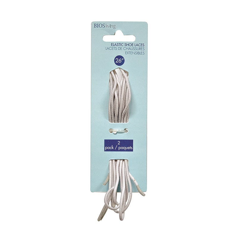 Lacets 26"  Elastic shoe laces (WHITE) - Daily Living/Dress & Grooming - Lacets - Default Title - 057475570385