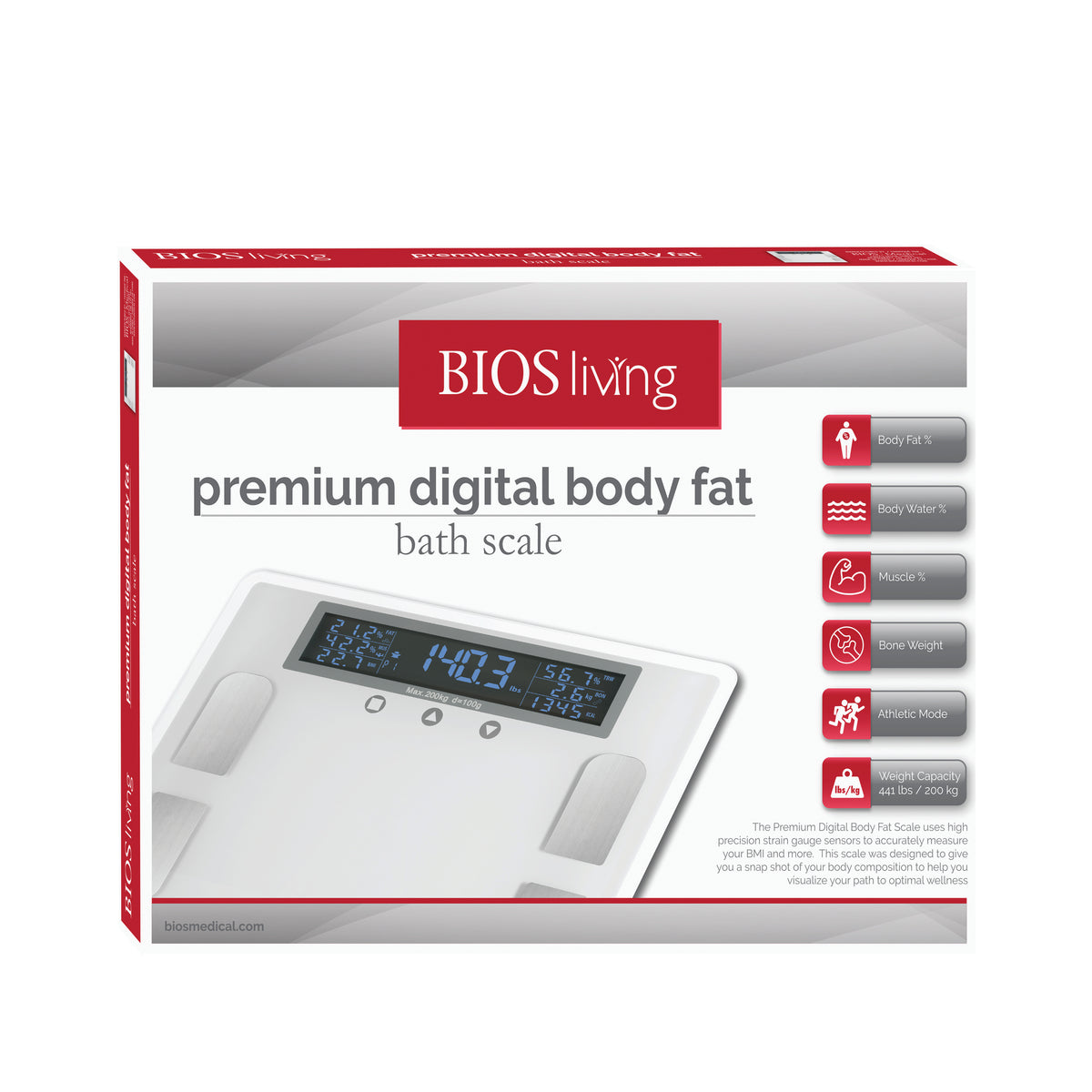 BIOS Living Premium Body Fat Scale - Health Monitoring/Body Weight Scales - BIOS Living - Default Title - 057475932015