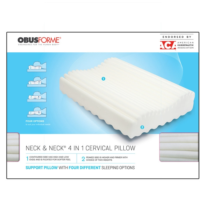 ObusForme Neck & Neck 4 in 1 Cervical Pillow - Sleep Aids/Pillows - ObusForme