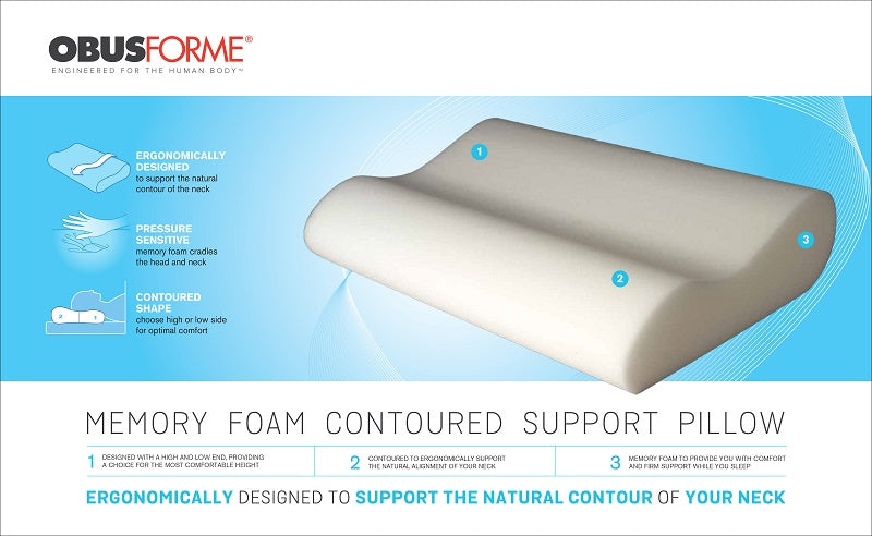 ObusForme Memory Foam Contoured Pillow