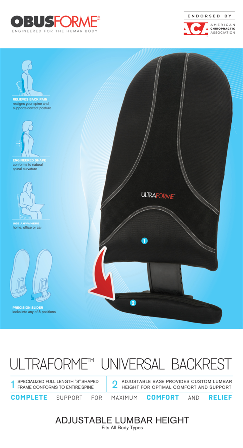 Obusforme Ultraforme Universal Backrest - Pain Management/Pain Relief - Obusforme