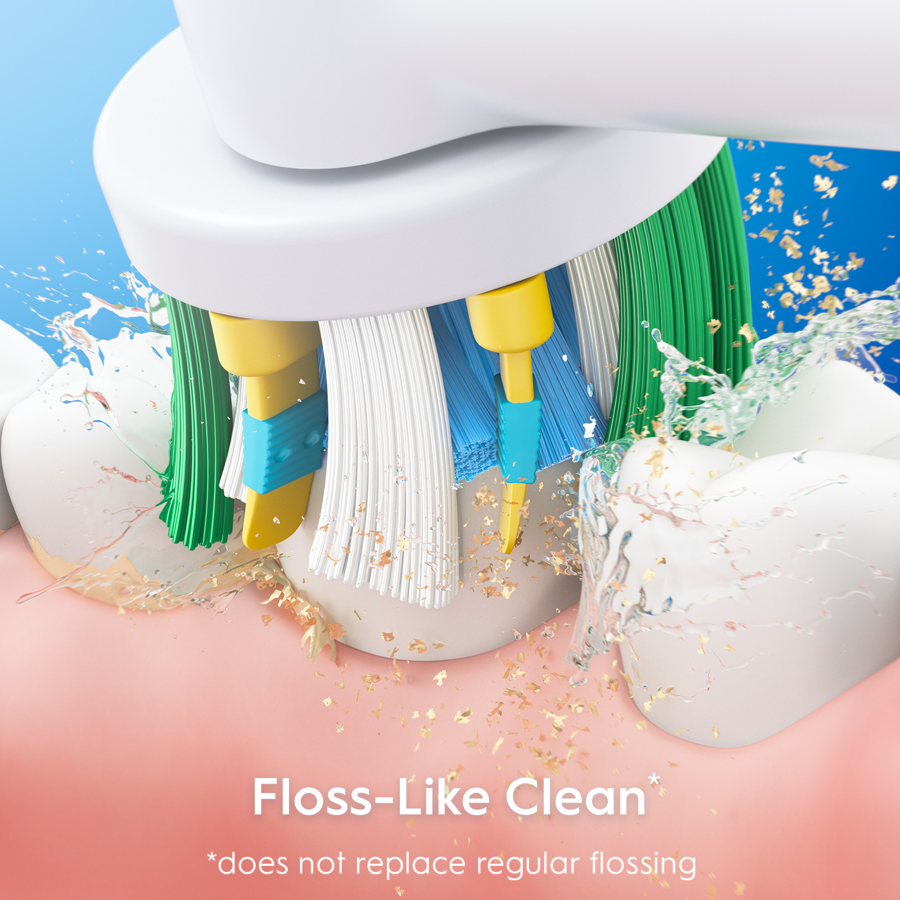 Oral-B FlossAction XFilaments Electric Toothbrush Replacement Brush Heads Refill (3)
