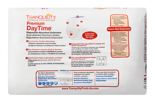 Tranquility Premium DayTime Disposable Absorbent Underwear, Heavy Absorbency