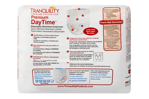Tranquility Premium DayTime Disposable Absorbent Underwear, Heavy Absorbency