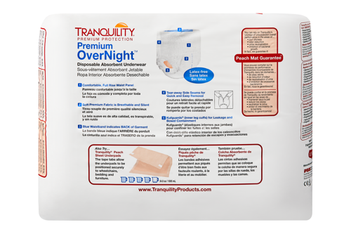 Tranquility Premium OverNight Disposable Absorbent Underwear, Maximum Absorbency