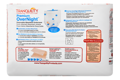 Tranquility Premium OverNight Disposable Absorbent Underwear, Maximum Absorbency