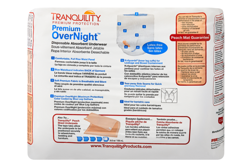 Tranquility Premium OverNight Disposable Absorbent Underwear, Maximum Absorbency
