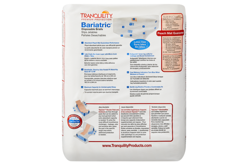Tranquility SlimLine Breathable Bariatric Briefs, Maximum Absorbency