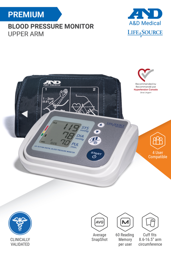 LifeSource Multi User Blood Pressure Monitor