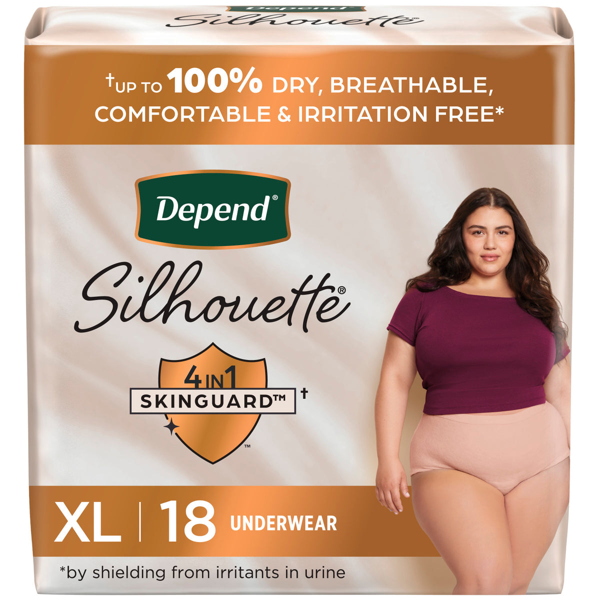 Depend Silhouette Incontinence Underwear for Women, Maximum Absorbency, Pink, X - Large - Incontinence/Incontinence Products/Pads & Briefs - Depend