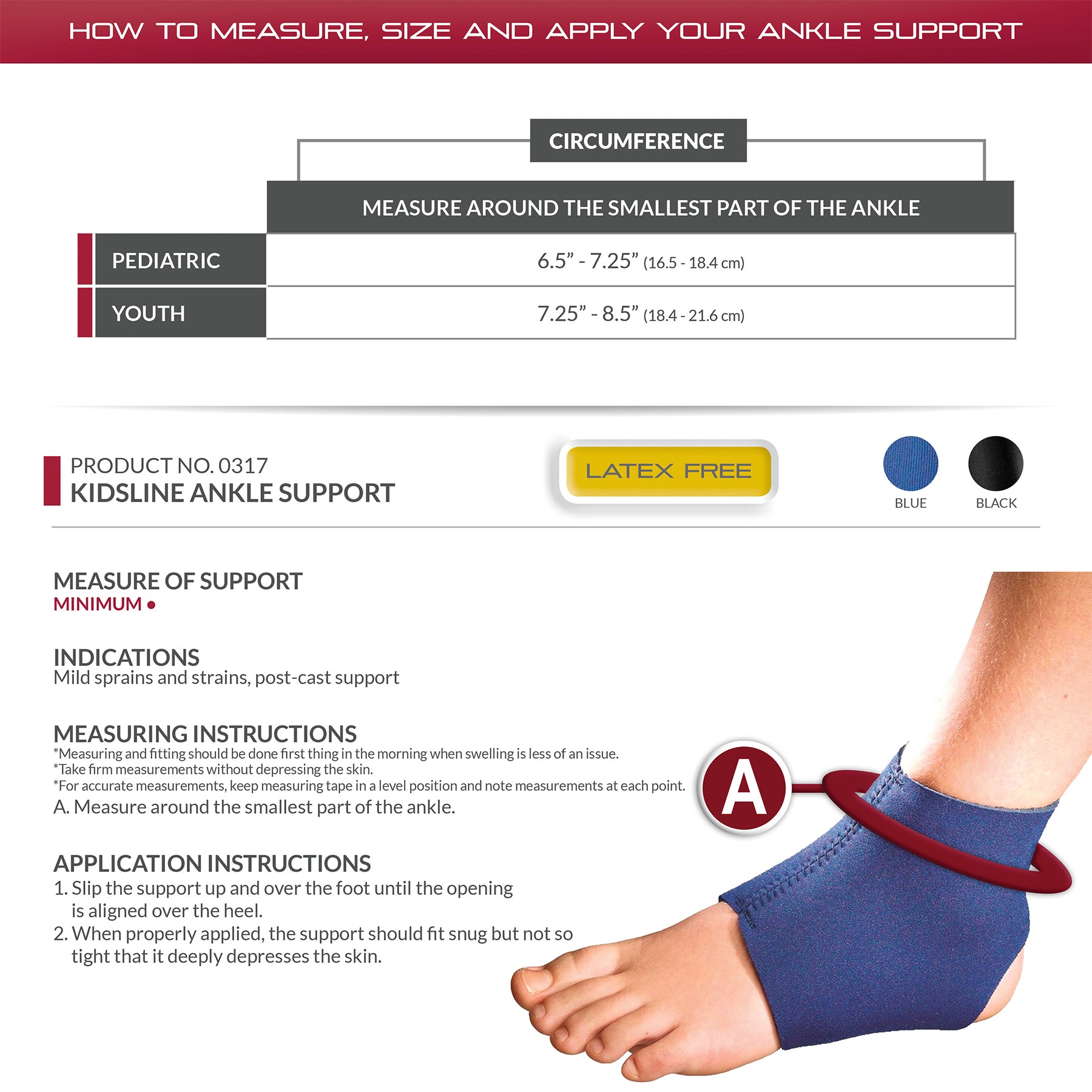 CHAMPION "Kidsline" Ankle Support
