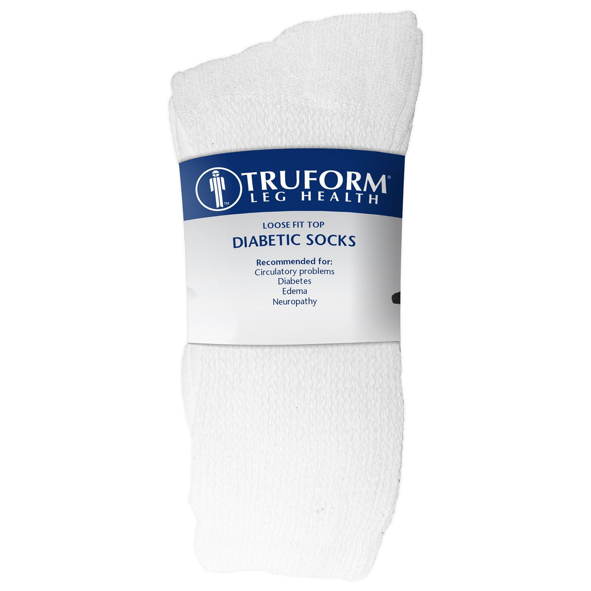 TRUFORM Diabetic Socks - Compression & Bracing/Compression Hosiery/Diabetic - TRUFORM - Small - White - 048503491826