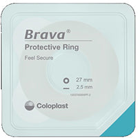 Coloplast Brava Wide Adhesive Protective Rings 27Mm Id 76Mm Od 2.5Mm Thick - (Item No. 12033), 10 Count