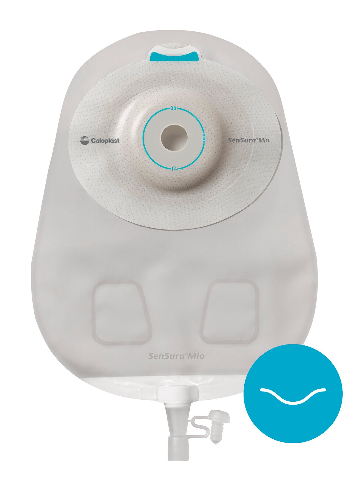 Coloplast Sensura Mio 1 Piece, Light Convex, Urostomy, Maxi, Transparent, Cut-To-Fit 10Mm - 43Mm - (Item No. 16837), 10 Count