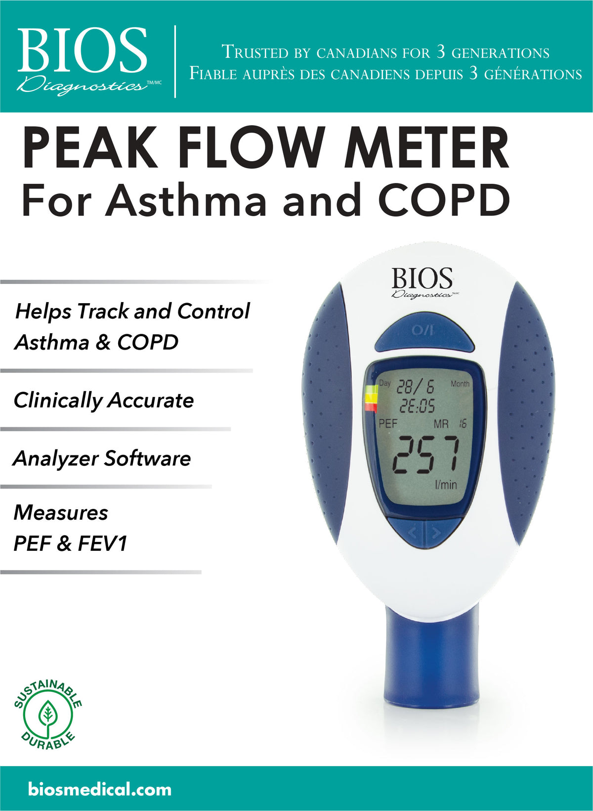 BIOS ASTHMA COPD MONITOR PF100