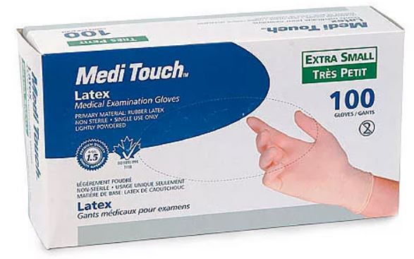 MediTouch Latex Gloves PF - Skin & Woundcare/Personal Protective Equipment/Gloves - MediTouch™ - X - Small - 057565112556